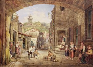 Monumento de queimaduras, vista do encerramento de Campbell, Edimburgo de John Bell